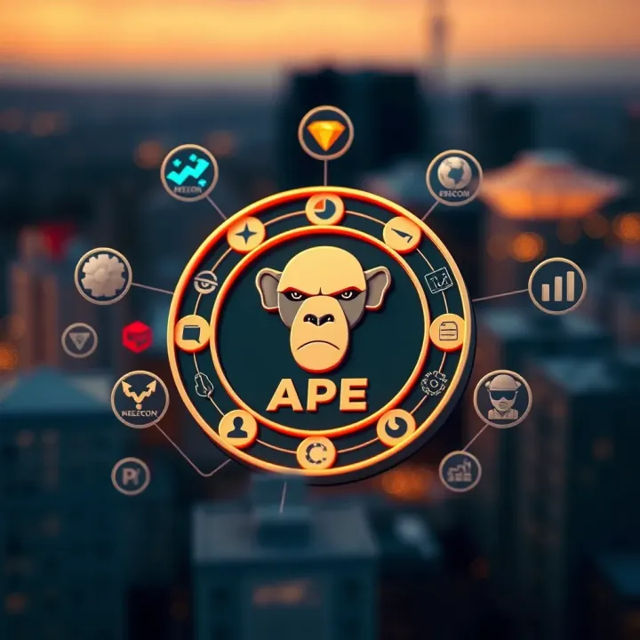 Illustration of Ape Coin ecosystem with key factors influencing its value