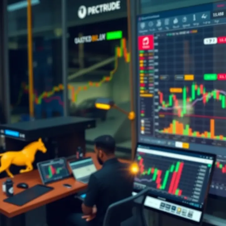 Global financial markets connected through digital trading platforms