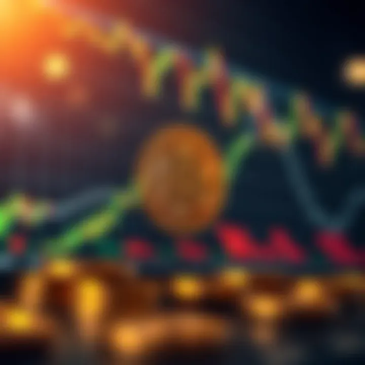 Graph showing Bitcoin Cash price fluctuations with market trend lines