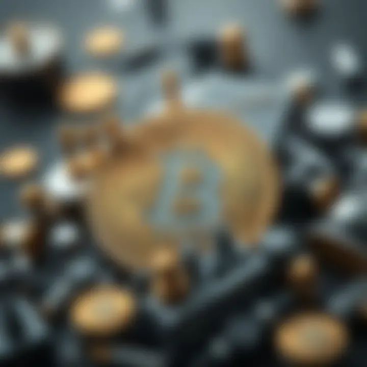 Conceptual illustration of Bitcoin surrounded by Nigerian economic symbols and technological elements