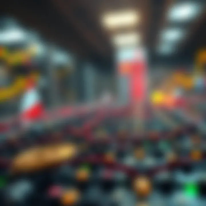 Conceptual illustration of blockchain technology influencing cryptocurrency market sentiment and global economics