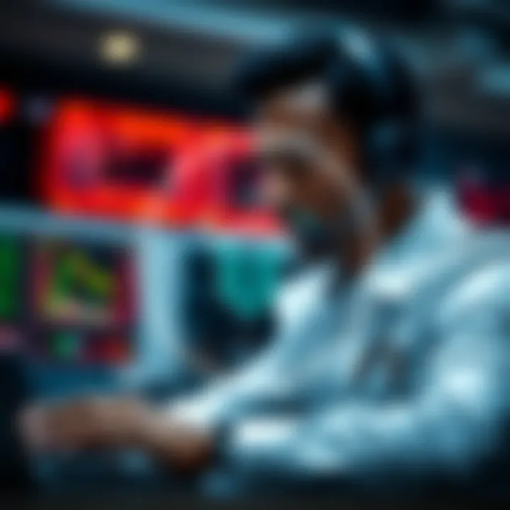 Secure online transaction with financial icons representing security and customer support