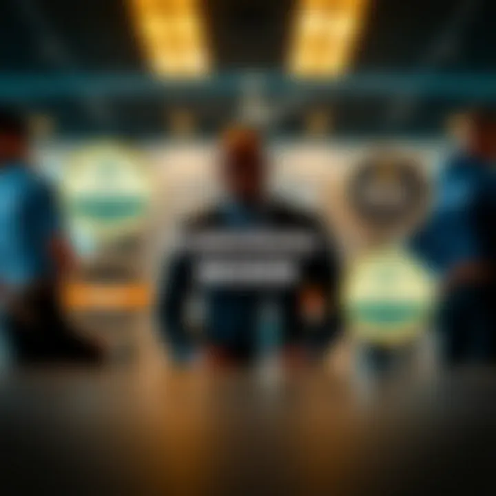 Conceptual graphic showing evaluation of broker features and regulatory compliance badges