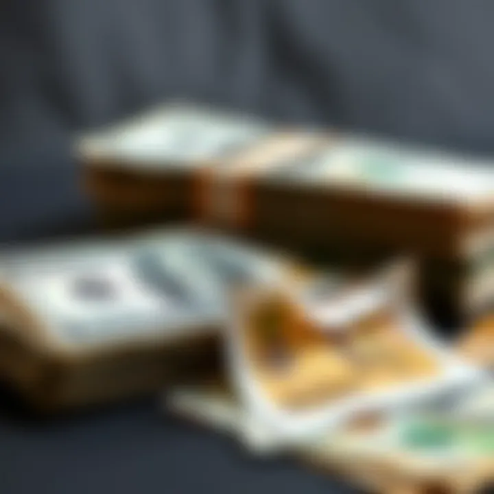 Illustration showing a stack of US dollars beside Nigerian naira notes, symbolizing currency exchange