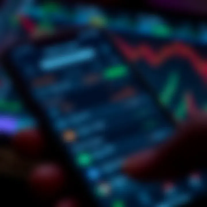 User interface of the Deriv.com trading app showcasing various trading options and real-time market data on a mobile device