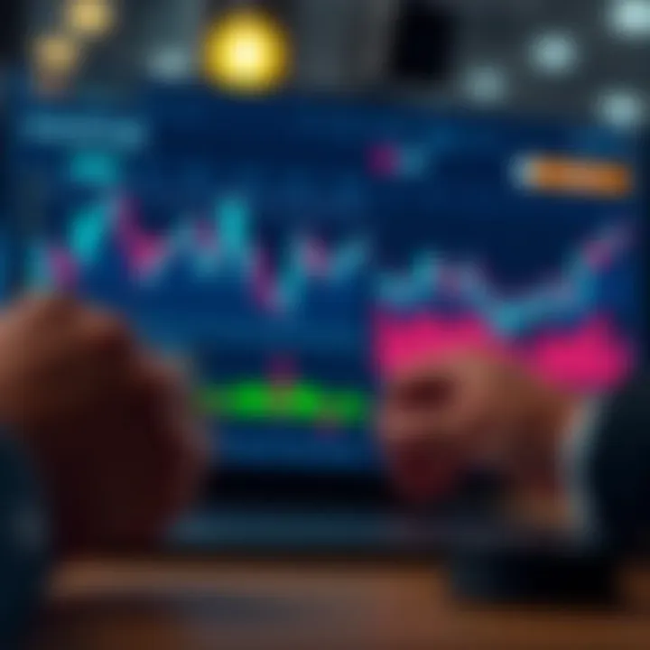 Evaluating Risks and User Experiences in Mining Investments Visual depiction of risk assessment in cryptocurrency investments with charts and alert icons