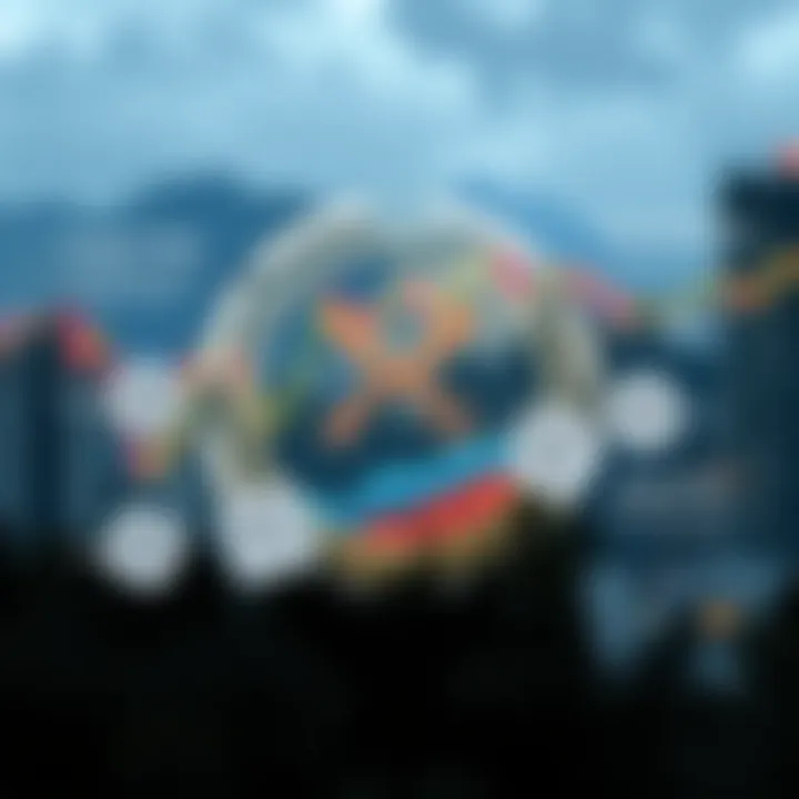 Illustration of factors impacting XRP price including technology, regulation, and market sentiment