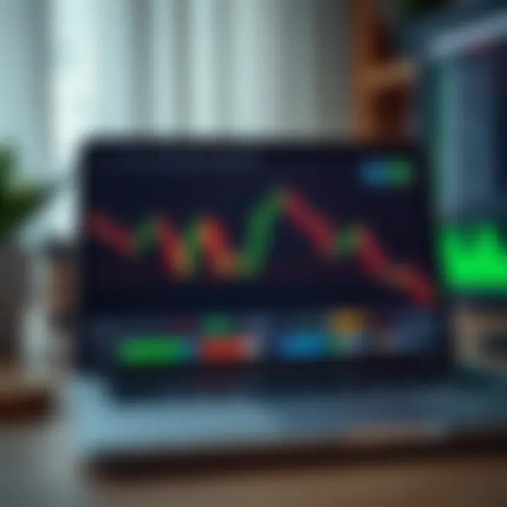 Forex Trading Platform Interface with Nigerian Naira Illustration of a laptop showing a forex trading platform with Nigerian Naira currency symbols
