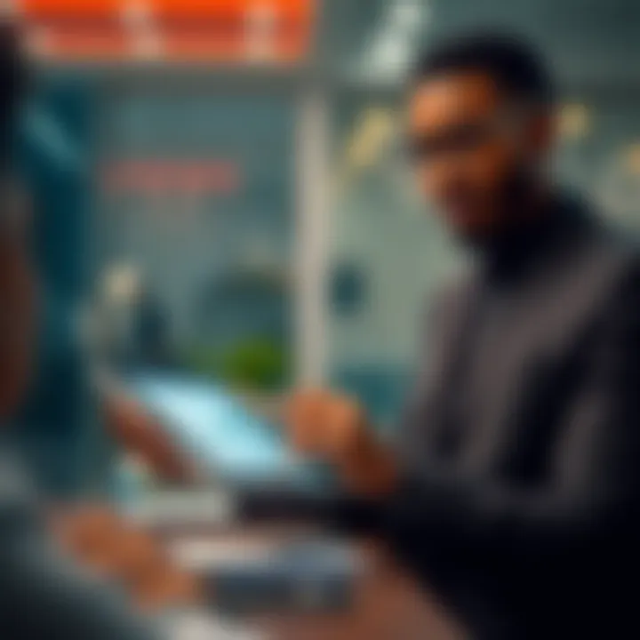Investor Expectations and Challenges in Nigerian Funded Ventures An entrepreneur presenting financial data on a digital tablet during a business meeting with investors