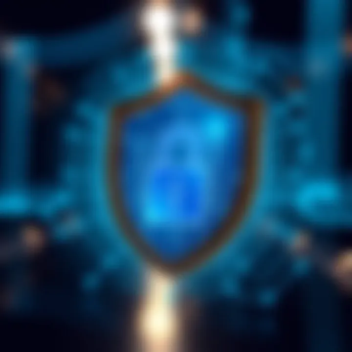 Security Features in the Gemz App for User Protection Illustration of digital security shield symbolizing protection measures in the Gemz app