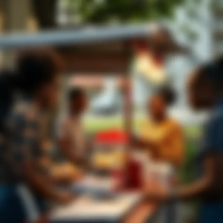 Running Small Businesses on Campus to Generate Income Small campus business stall selling snacks and drinks with students engaging