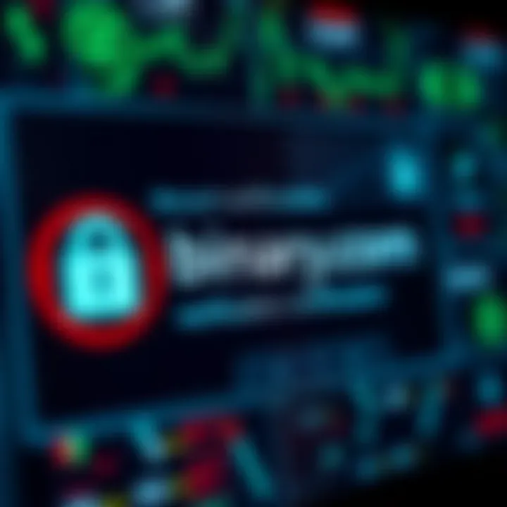 Secure login screen with verification icons and digital security symbols