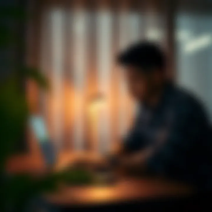 User registering an account on Deriv.com platform with a laptop