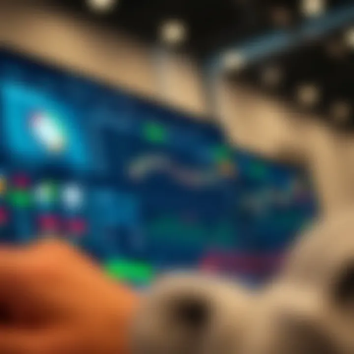 User interface of Pocket Option trading platform showing various assets and trading tools