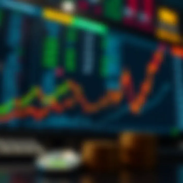 Financial Growth and Trading Success Visualization Graph depicting financial growth and trading success through market analysis
