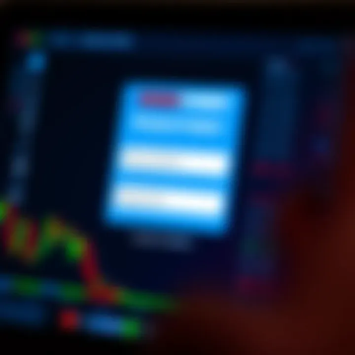 Roboforex trading platform login interface displaying username and password fields