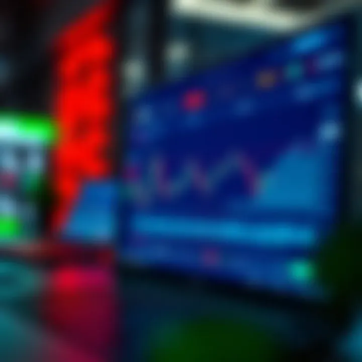 Illustration of a secure online trading platform interface displaying coin charts and regulatory icons