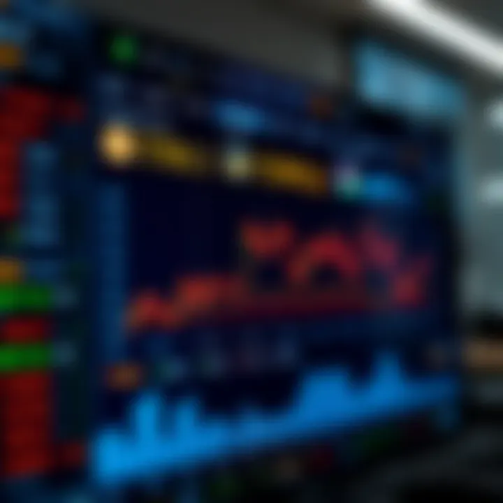 Dashboard displaying cryptocurrency prices and trading options on a digital exchange platform