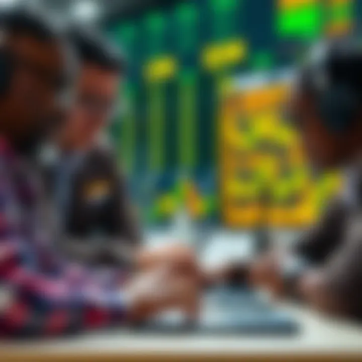 Participating in Trading Competitions within Nigeria's Financial Market Illustration of traders engaging in a digital competition platform