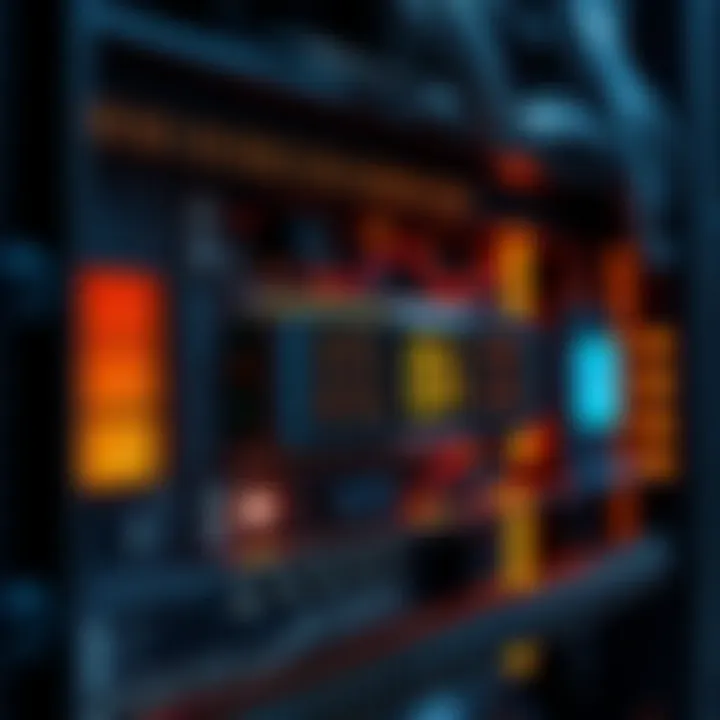 Illustration of memory storage components and binary data flow within a computing system