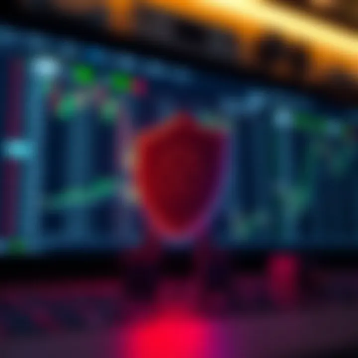 Illustration of cybersecurity shield protecting a digital account against unauthorized access