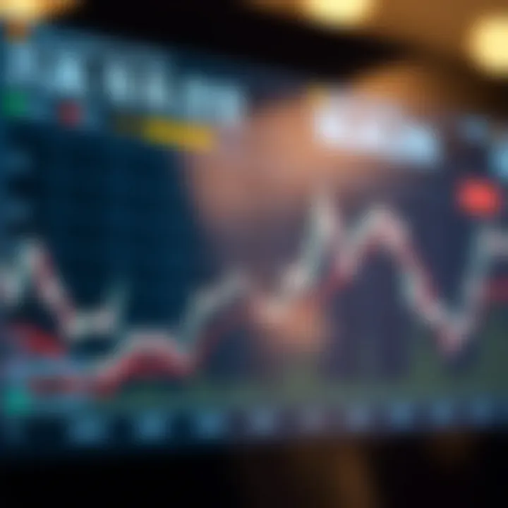 Graph depicting fluctuating Bitcoin prices over time with key economic indicators highlighted
