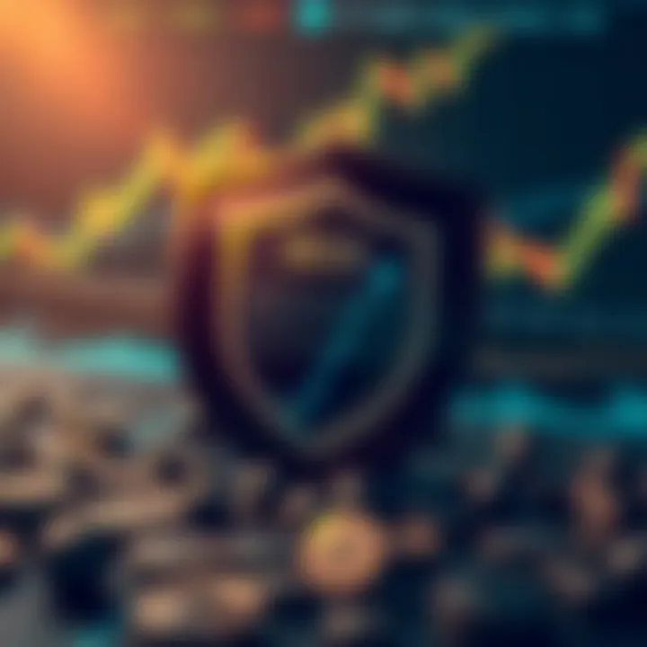 Effective Risk Management Strategies in Forex Trading Illustration of risk management concepts with charts and protective shield symbolizing secure trading