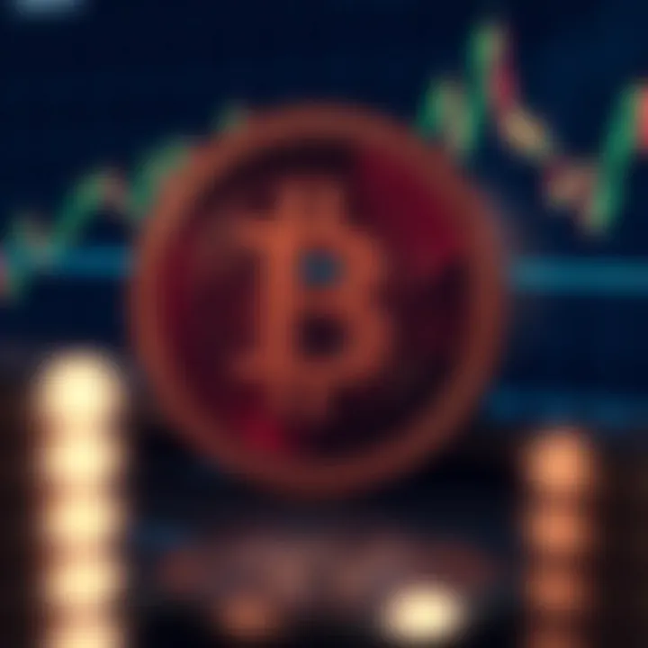 Digital representation of Pi Network cryptocurrency symbol with data analytics graphics