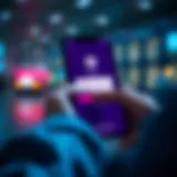 User entering login credentials into Pocket app on smartphone