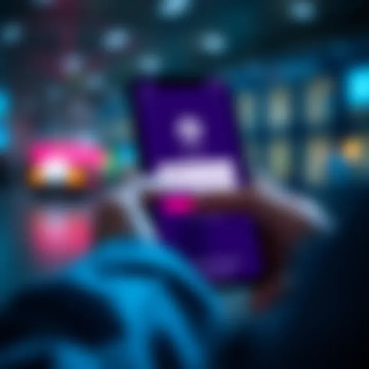 User entering login credentials into Pocket app on smartphone