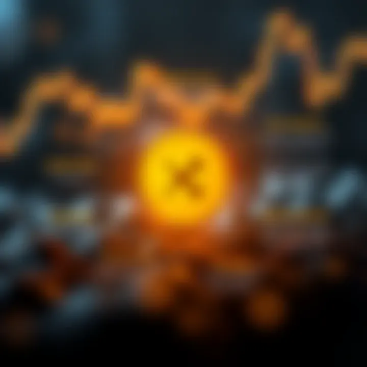 Conceptual diagram illustrating factors affecting XRP price predictions