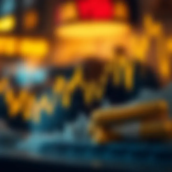 Graph showing recent fluctuations in the price of gold against the US dollar