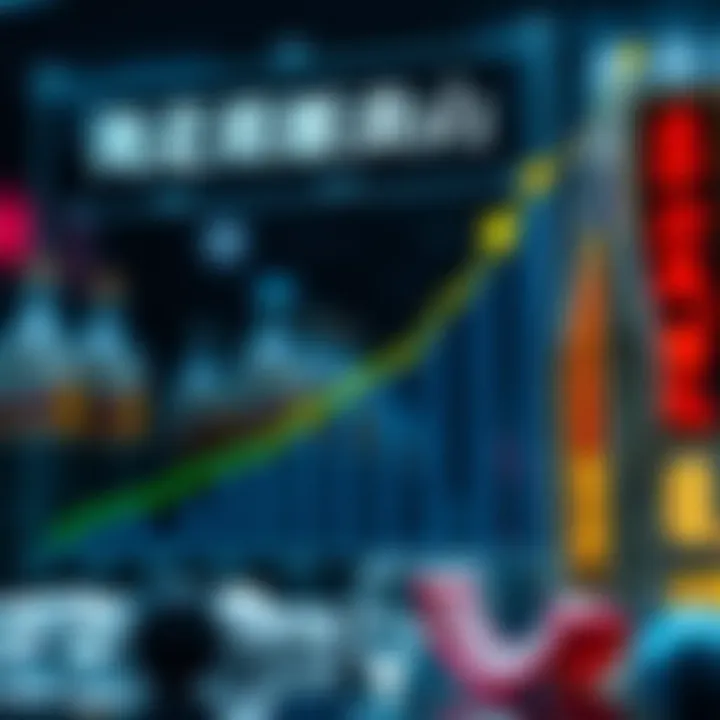 Graphical representation of business growth in beverage and pharmaceutical sectors