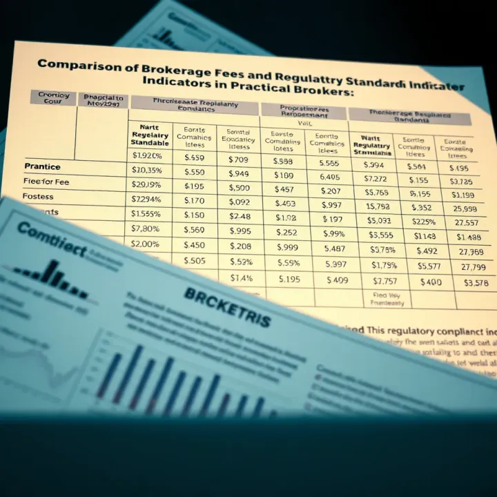 Chart comparing brokerage fees and regulatory compliance indicators for Nigerian brokers