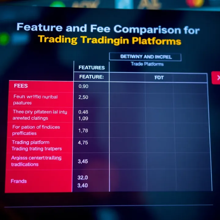Comparison chart displaying features and fees of top trading platforms suitable for Nigerian traders