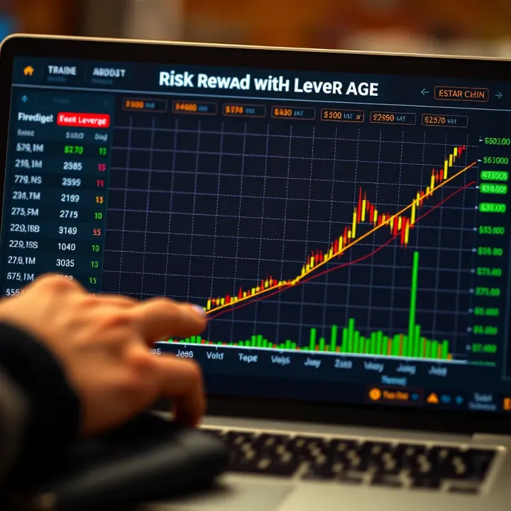 Chart displaying the relationship between leverage levels and potential trading outcomes in small accounts