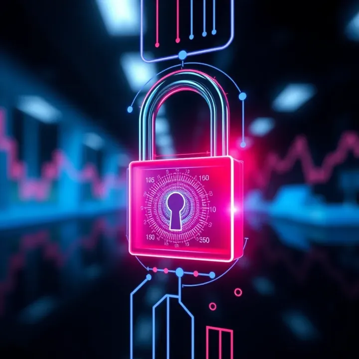 Secure digital padlock symbolizing safety measures in online trading applications