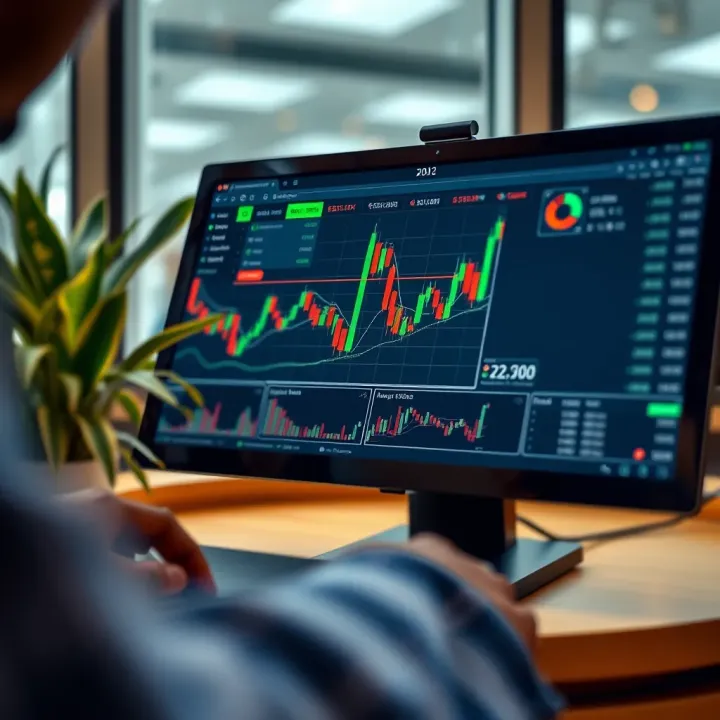 Illustration of online forex trading platform interface highlighting key evaluation features
