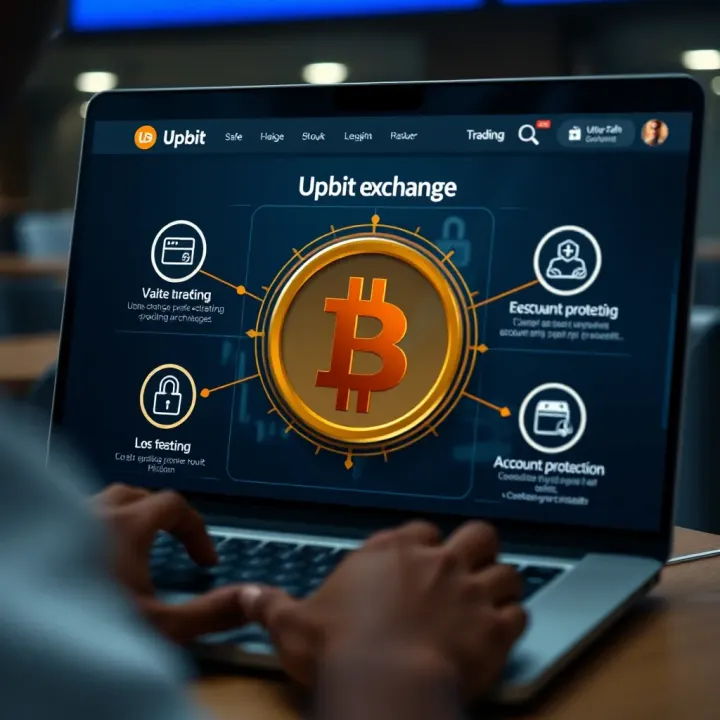 Illustration of secure login and account protection measures on a digital crypto platform