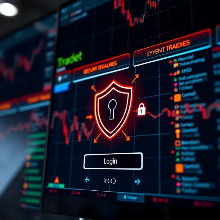 Secure login interface with digital shield icon representing safety measures in crypto trading for Nigerian users