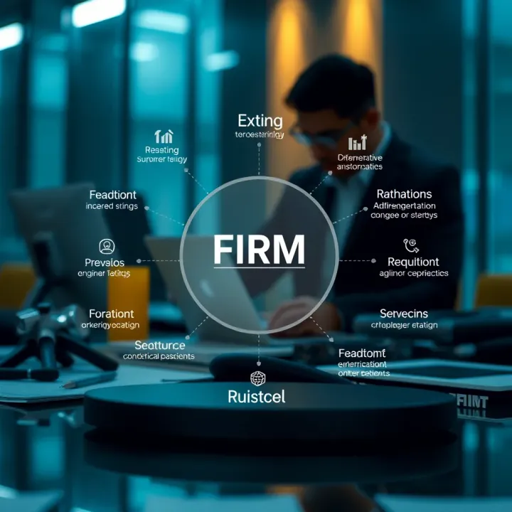 Core Characteristics and Functions of a Firm in Economics Diagram illustrating the core characteristics and functions of a firm in economics