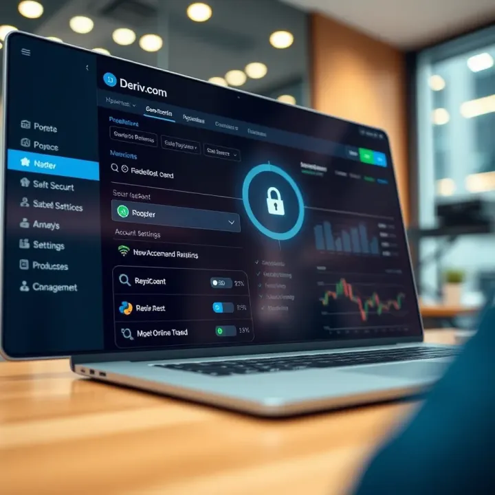 Managing Account Security and Settings on Deriv.com Secure account overview dashboard with security settings and management options
