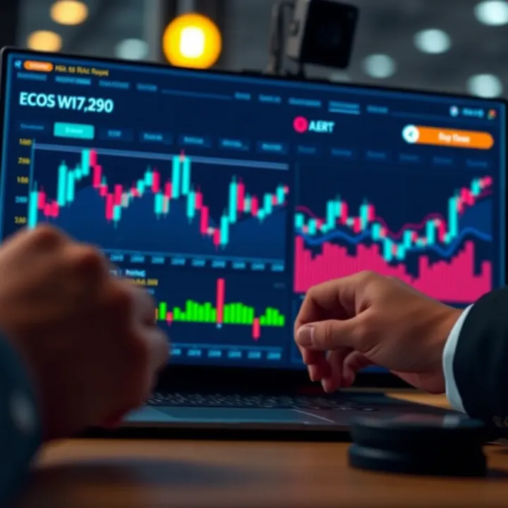 Evaluating Risks and User Experiences in Mining Investments Visual depiction of risk assessment in cryptocurrency investments with charts and alert icons