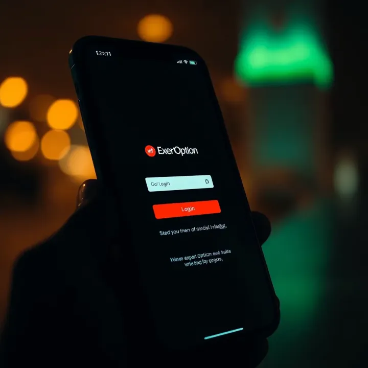 Secure login screen of Expert Option platform on a mobile device tailored for Nigerian traders