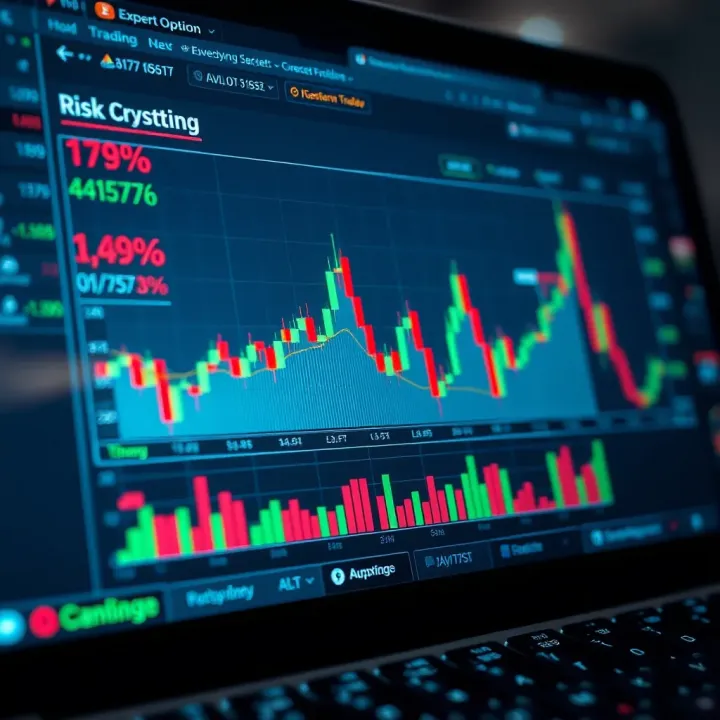 Graph showing performance trends and risk management indicators in online trading