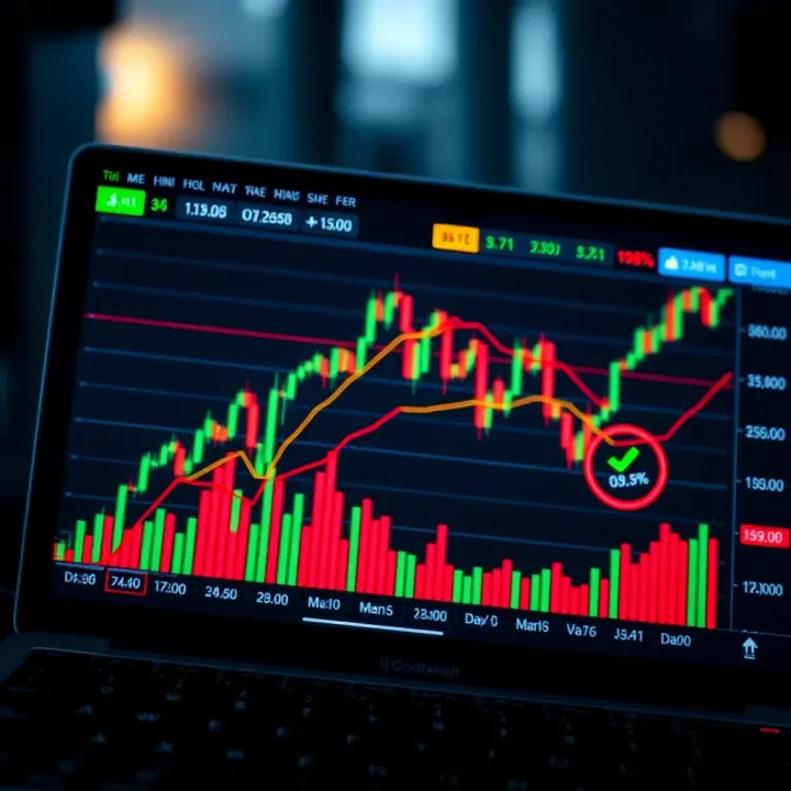 Graph showing trading performance and financial growth strategies on digital trading platform