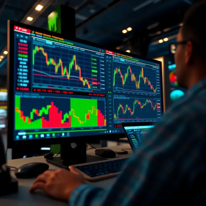 Screenshot showcasing comparison of top global trading platforms with charts and data