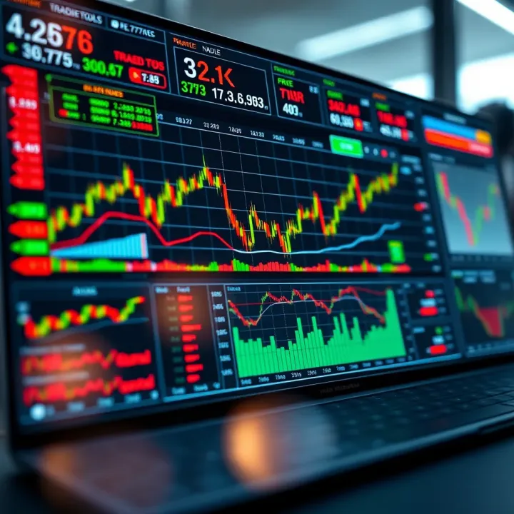 Illustration of diverse trading tools and analytics on a digital interface