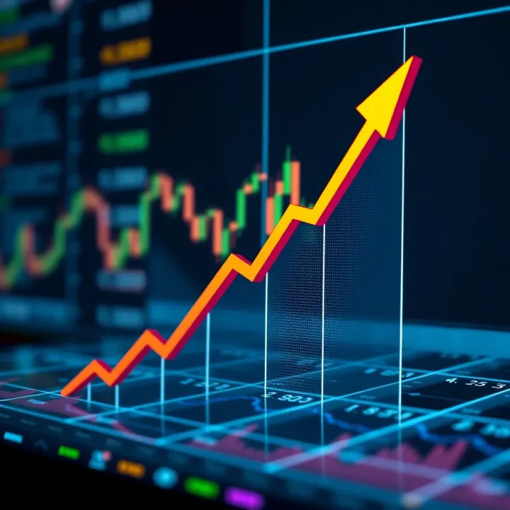Illustration of a growing graph symbolizing successful forex trading with small initial investment