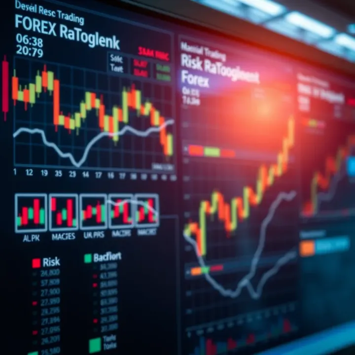 Effective Strategies and Risk Management in Forex Trading Conceptual illustration of forex trading strategies with charts and risk management icons